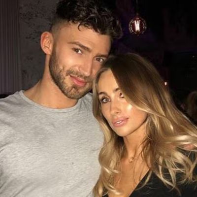 Jake Quickenden and Danielle Fogarty posing for a photoshoot. 